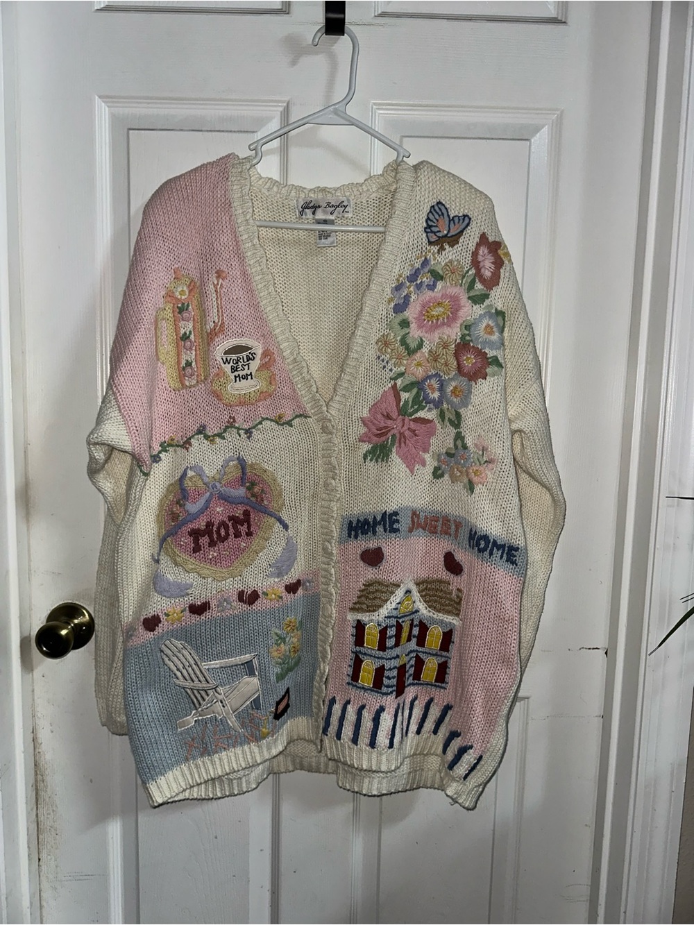 Vintage Gladys Bagley Mom Sweater Size XL